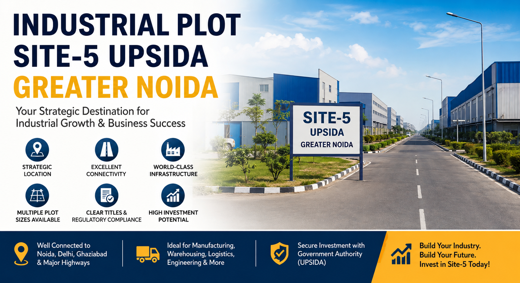Industrial Plot in Site 5 UPSIDA  Greater Noida