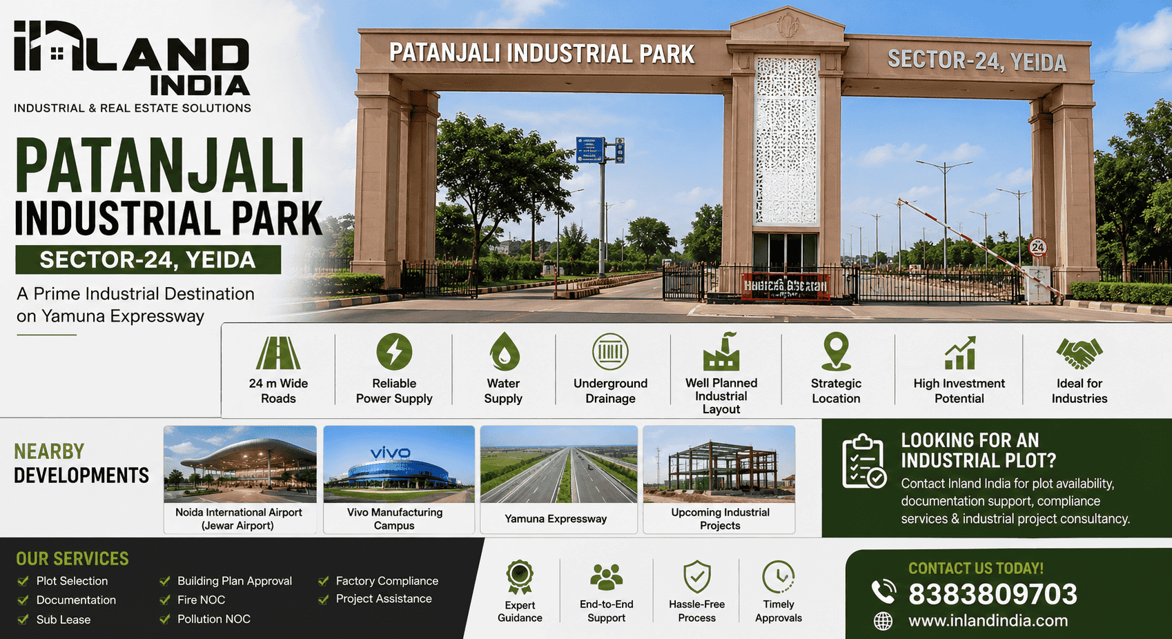 Patanjali Industrial Park, Sector-24 YEIDA: A Complete Guide for Manufacturers & Industrial Investors