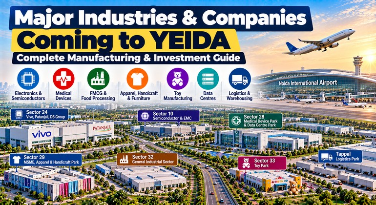 Major Industries & Companies Coming to YEIDA  Complete Manufacturing & Investment Guide