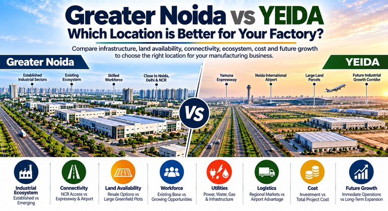 Greater Noida vs YEIDA Which Location is Better for Your Factory